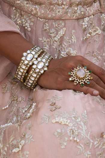 Preeti Mohan Girisha Kundan Bangles - Set of 2 