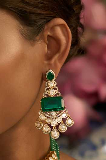 Preeti Mohan Anvita Polki Statement Earrings 