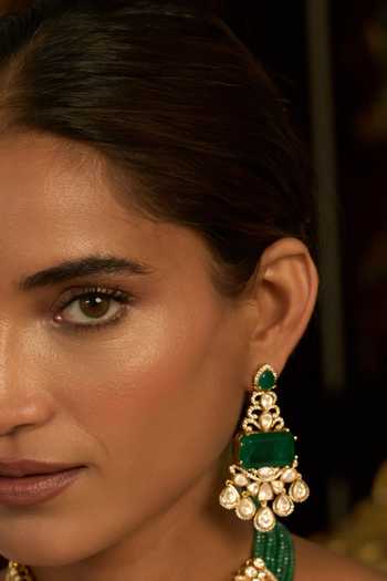 Preeti Mohan Anvita Polki Statement Earrings 