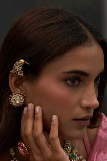 Preeti Mohan Reeva Polki Round Stud Earrings
