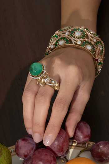 Preeti Mohan Geetika Polki Embellished Ring 