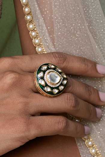 Preeti Mohan Sadhika Polki Embellished Ring 