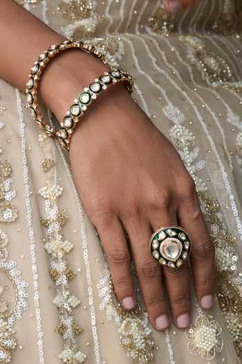 Preeti Mohan Sadhika Polki Embellished Ring 