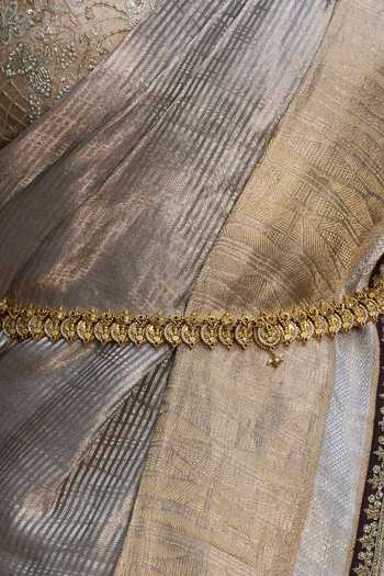 Preeti Mohan_Gold Plated Stones Nitya Embellished Kamarbandh _Online_at_Aza_Fashions