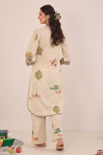 Shivani Bhargava Gulposh Cotton Nature Print Kurta & Pant Set 