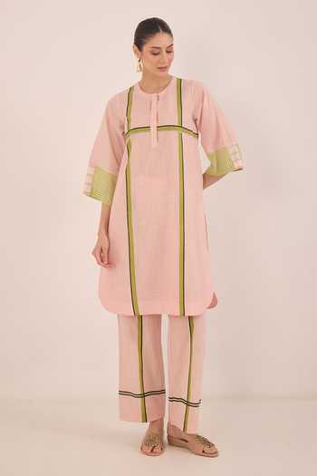 Shivani Bhargava Gul Shepherd Checked & Striped Kurta 