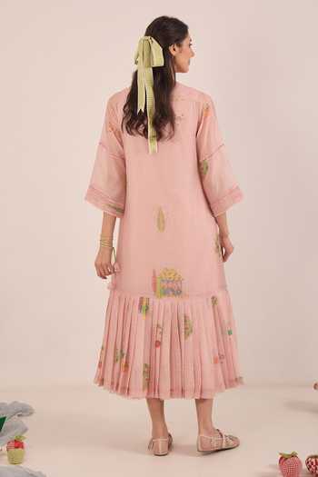 Shivani Bhargava Gulposh Printed Jacket With Checkered Dress 