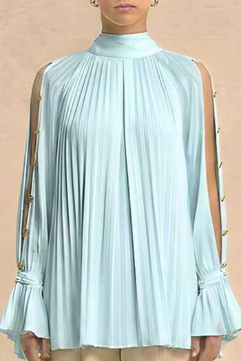 Neora By Nehal Chopra_Blue Tropical Breeze Halter Neck Top For Kids_Online_at_Aza_Fashions