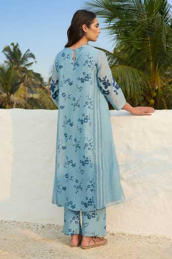 Vaayu Sky Floral Print Kurta & Pant Set 