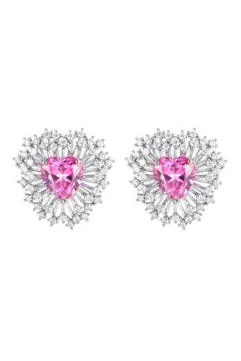 Prata Radiant Heart Stud Earrings 