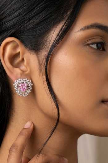 Prata Radiant Heart Stud Earrings 