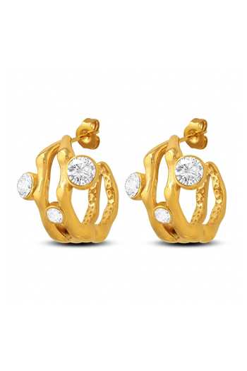 Prata Orbit Wrap Stud Earrings 