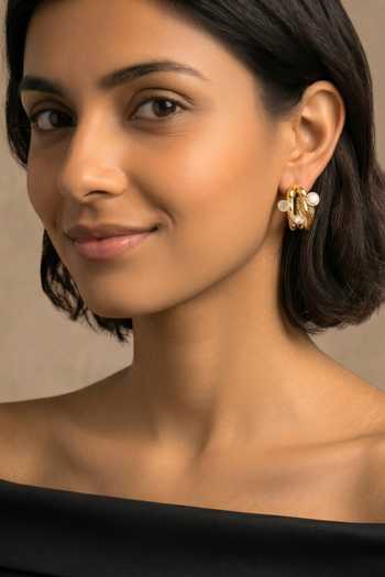 Prata Orbit Wrap Stud Earrings 