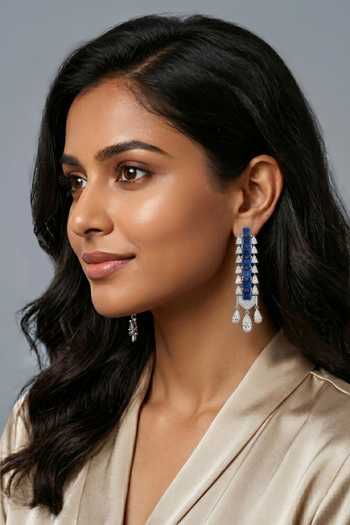 Prata Axiom Drop Earrings 