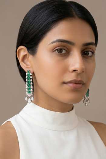 Prata Axiom Drop Earrings 