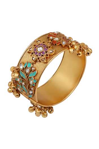 HRISHA Kundan Polki Enamel Bangle 