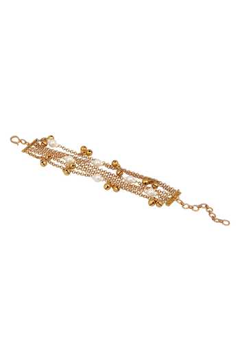 HRISHA Gold Plated Layered Bracelet Online at Aza Fashions HRISHA_Gold Plated Layered Bracelet _Online_at_Aza_Fashions