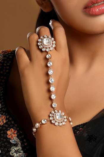 HRISHA Kundan Polki Hathphool