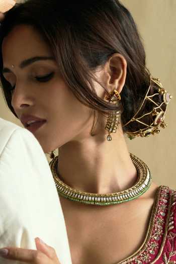 Preeti Mohan Tanvi Kundan Choker Necklace Set 