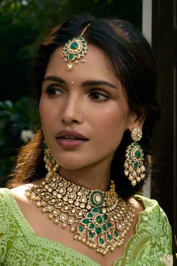 Preeti Mohan Awiadia Zircon Necklace Set 