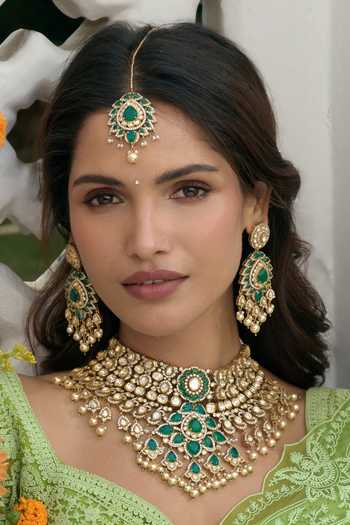 Preeti Mohan Awiadia Zircon Necklace Set 