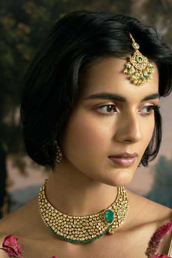 Preeti Mohan Gazleen Kundan Necklace Set 