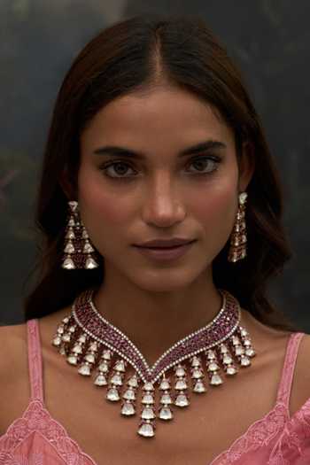 Preeti Mohan Ojasvini Zircon Necklace Set 