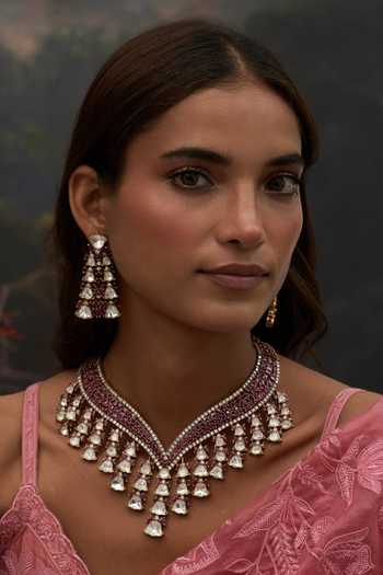 Preeti Mohan Ojasvini Zircon Necklace Set 
