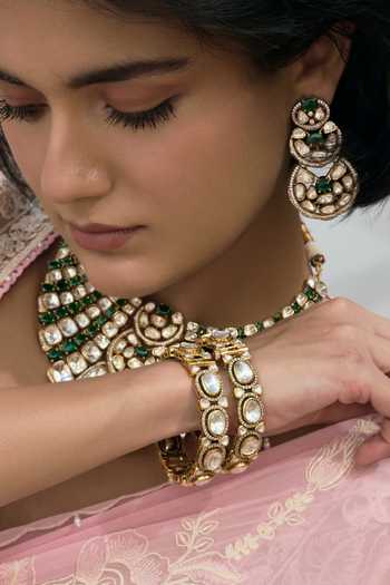 Preeti Mohan Saumya Polki Necklace Set 