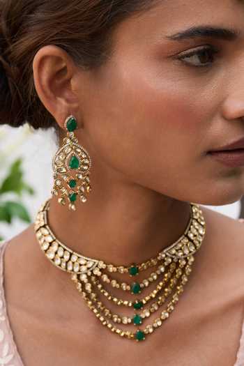 Preeti Mohan Vaidehi Kundan Necklace Set 