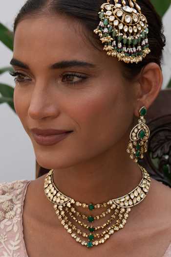 Preeti Mohan Vaidehi Kundan Necklace Set 