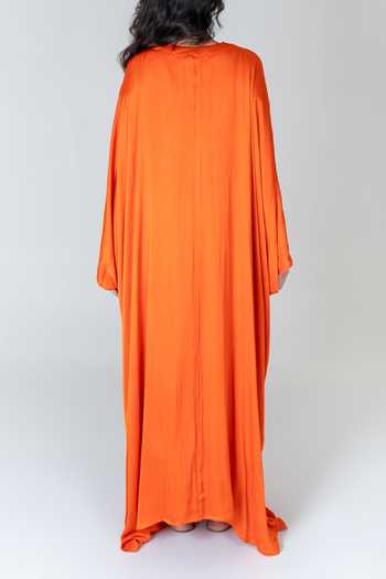 Neora By Nehal Chopra Asymmetric Braided Waist Kaftan For Kids