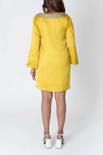 Neora By Nehal Chopra Solid Slit Dress For Kids
