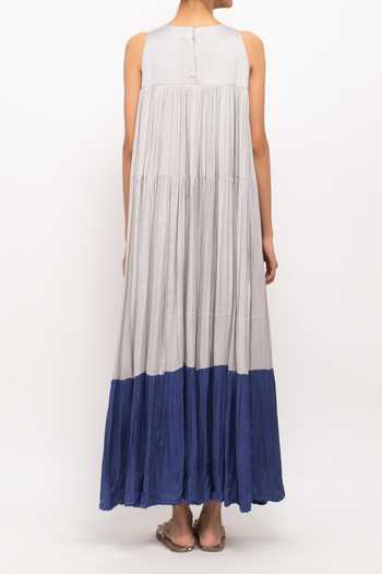 Neora By Nehal Chopra Colorblock Gathered Dress For Kids