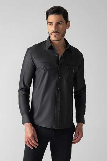 Amit Arora Rayon Denim Shirt 