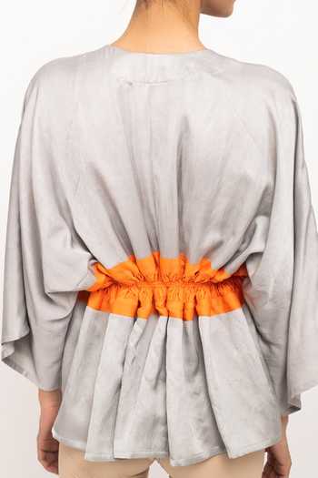 Neora By Nehal Chopra Asymmetrical Short Cape For Kids