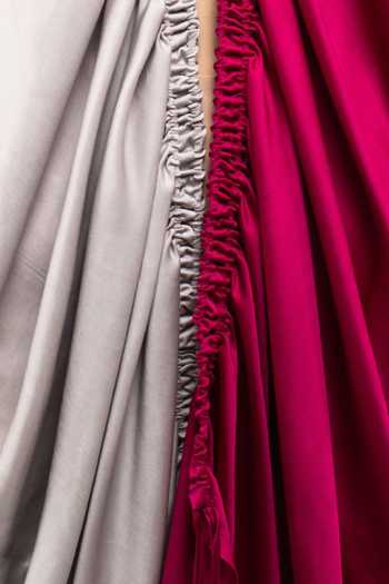 Neora By Nehal Chopra_Grey Bemberg Modal Silk, Lining  Butter Crepe Asymmetrical Cape For Kids_Online_at_Aza_Fashions