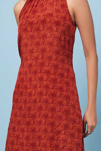 Senren By Eshana Raut Swirl Print Tunic & Pant Set For Kids