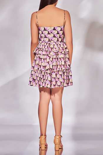 Senren By Eshana Raut Tiered Frill Dress For Kids