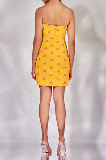 Senren By Eshana Raut Cotton Halter Neck Dress For Kids