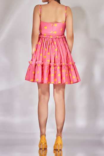 Senren By Eshana Raut Cotton Tiered Dress For Kids
