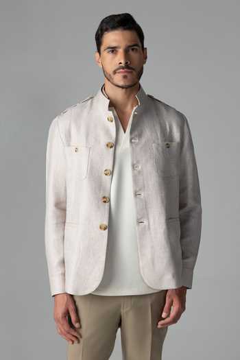 Amit Arora Textured Linen Shacket