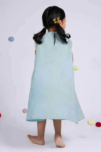 OurDve Hand Embroidered Cotton Dress 