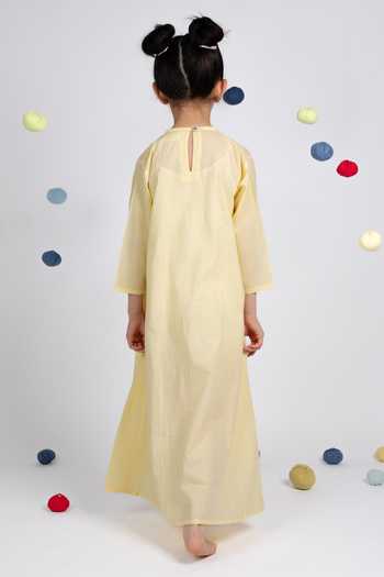 OurDve Hand Embroidered Cotton Maxi Dress  