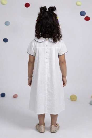 OurDve Cotton Peter Pan Collar Dress  