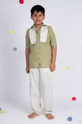 OurDve Flap Pocket Shirt & Pant Set 