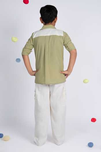 OurDve Flap Pocket Shirt & Pant Set 
