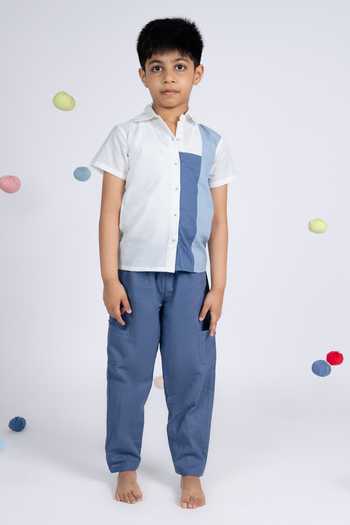 OurDve Color Block Shirt & Pant Set 