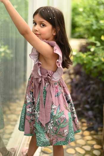 JANYAS CLOSET Safari Print Dress 