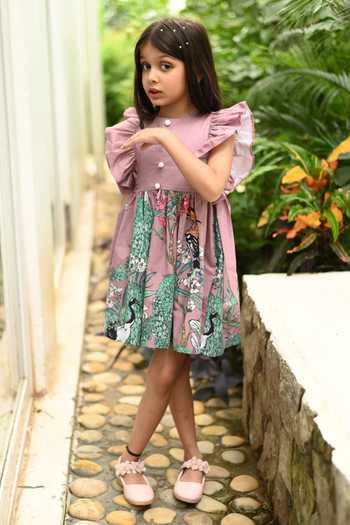 JANYAS CLOSET Safari Print Dress 